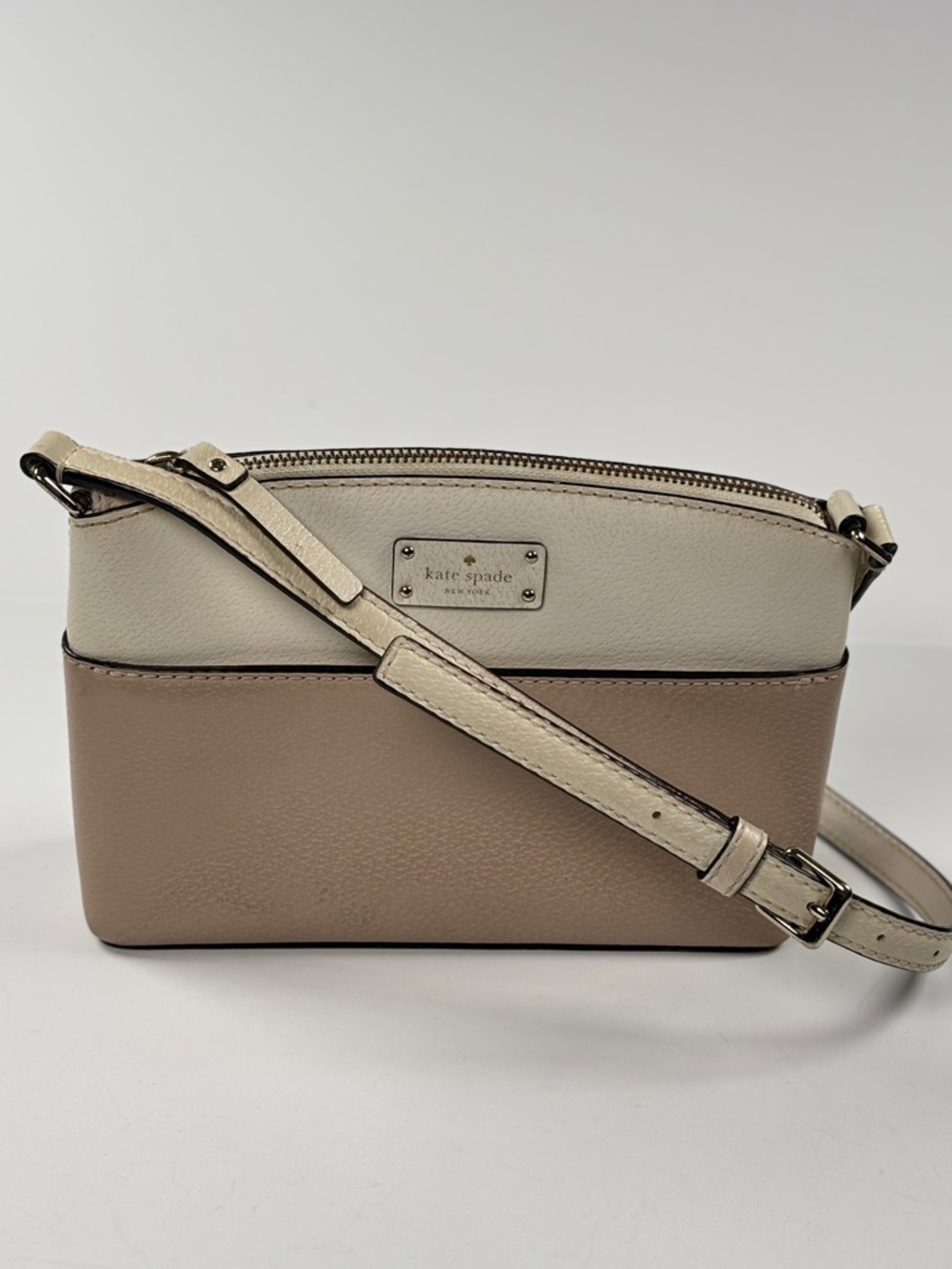 kate spade Two-Tone Cream & Taupe Crossbody Bag